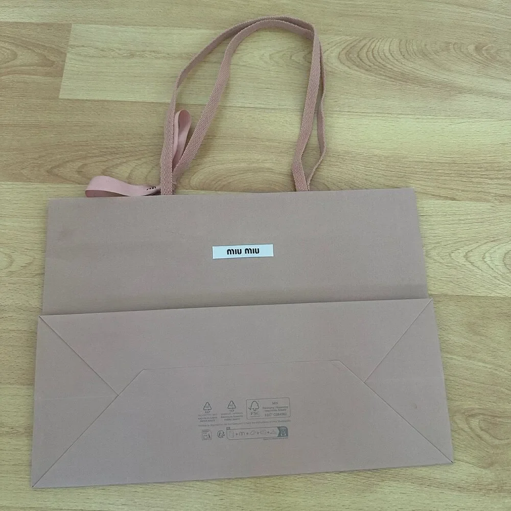 Miu Miu Paper Shopping Bag - pink medium, 13.5